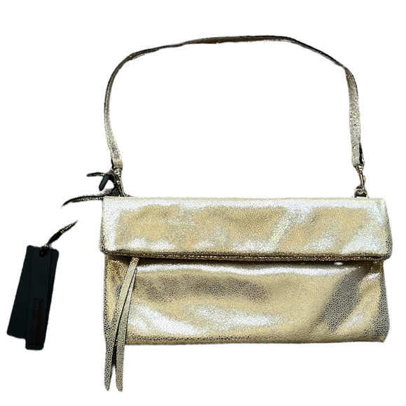 Last 1 ⛔️ Gianni Chiarini Cherry Leather Foldover Clutch Bag - Picture 4 of 15